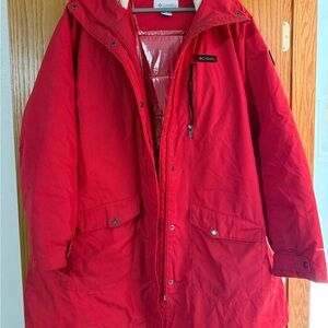 Columbia Men's Vibrant Red Raincoat